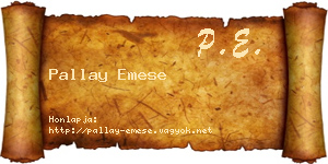 Pallay Emese névjegykártya